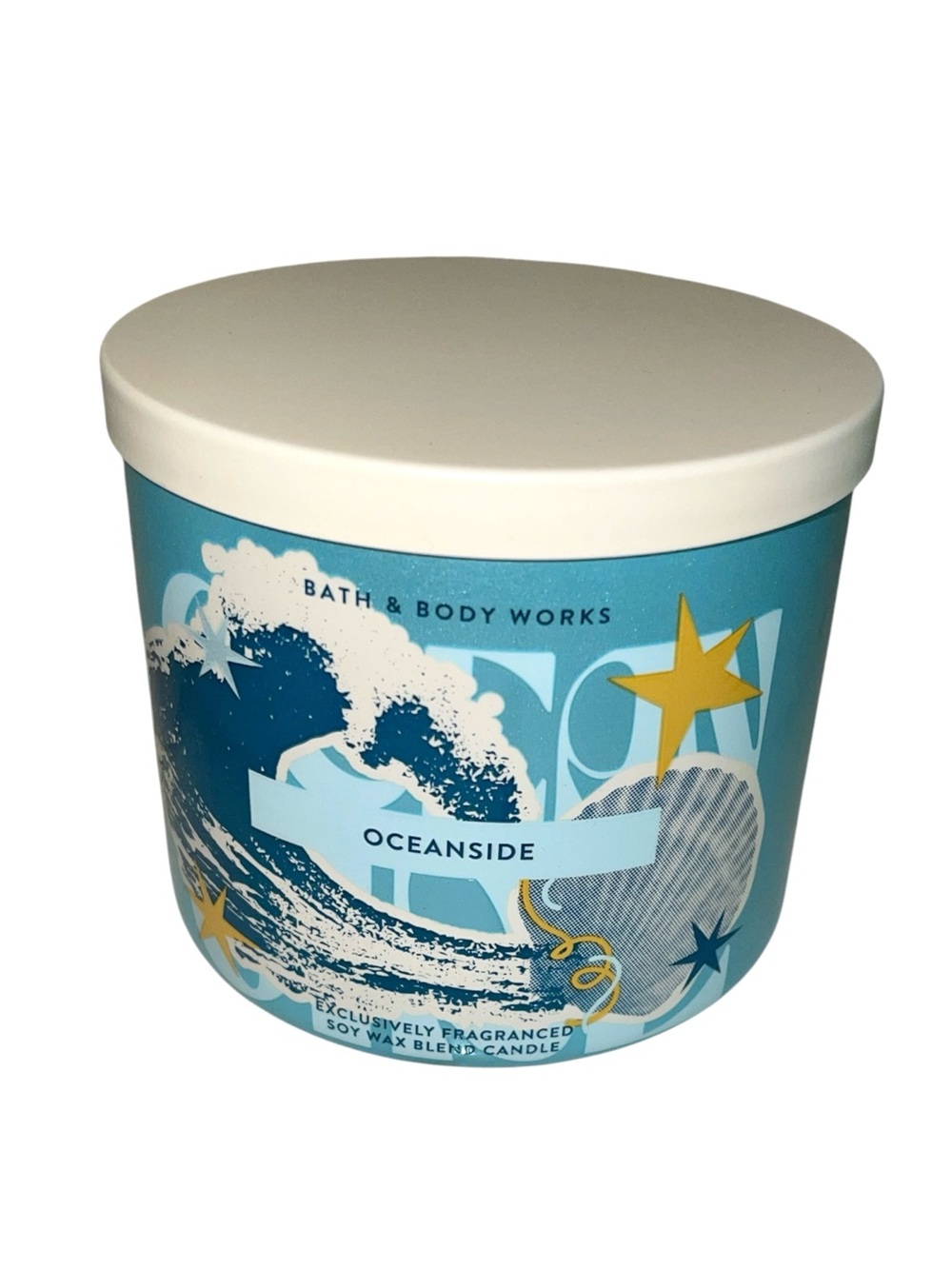 BATH & BODY WORKS OCEANSIDE 3 WICK CANDLE